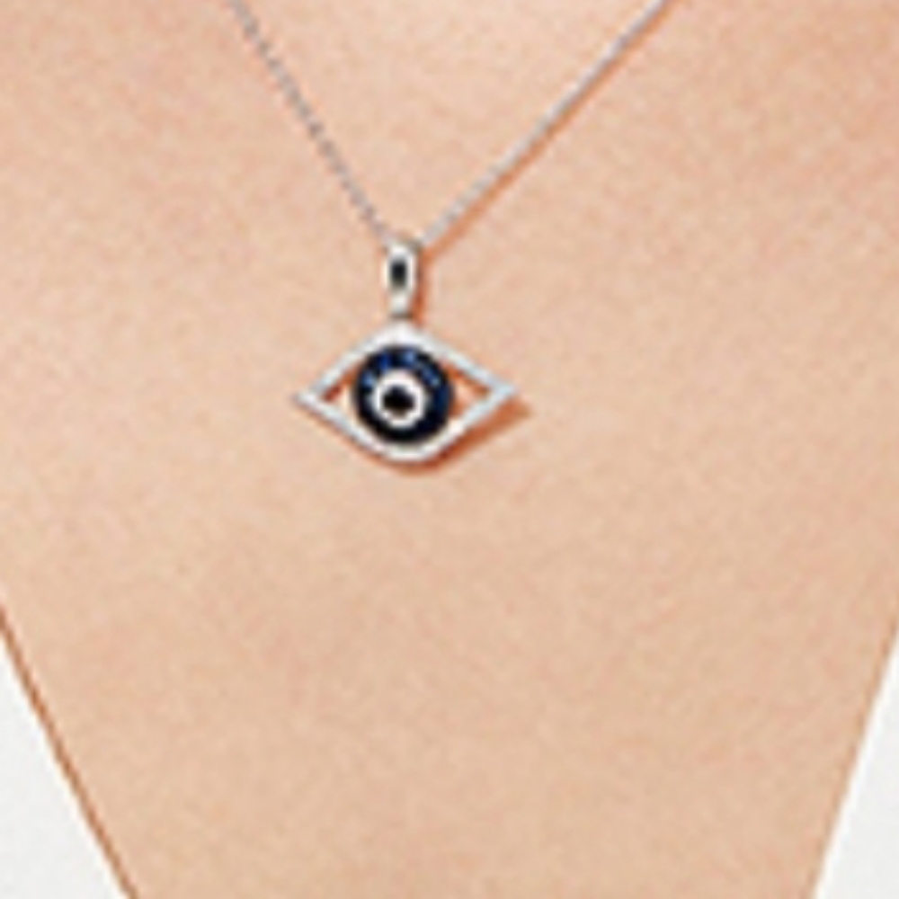 14k Diamond and Sapphire Necklace - Picture 6 of 6